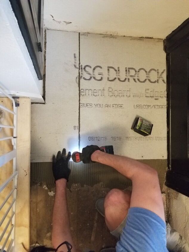 diy vintage inspired hex tile floor part 1