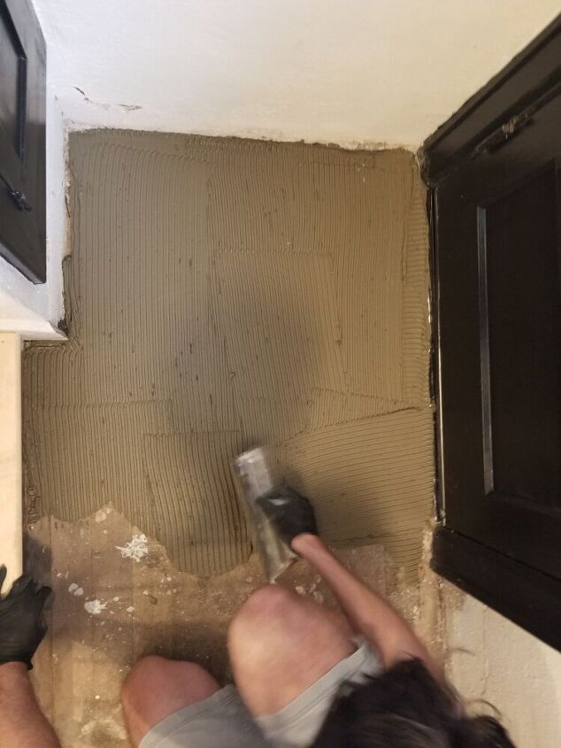 diy vintage inspired hex tile floor part 1