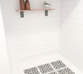 how to upgrade your tile floors with a stencil some chalk paint