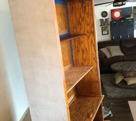 old oak gun cabinet to gray pantry, Taped off