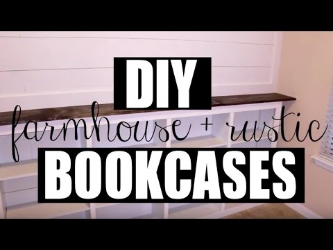 14 formas nicas de obtener estanteras adicionales, DIY Target Built In Bookcase Hack Farmhouse Rustic Chic