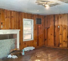 before after painting wood plank walls for an instant refresh