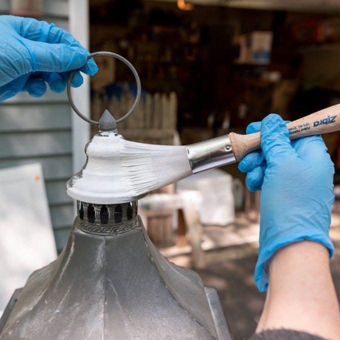 diy farmhouse chic painted wood lanterns