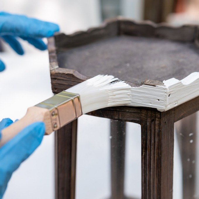 diy farmhouse chic painted wood lanterns