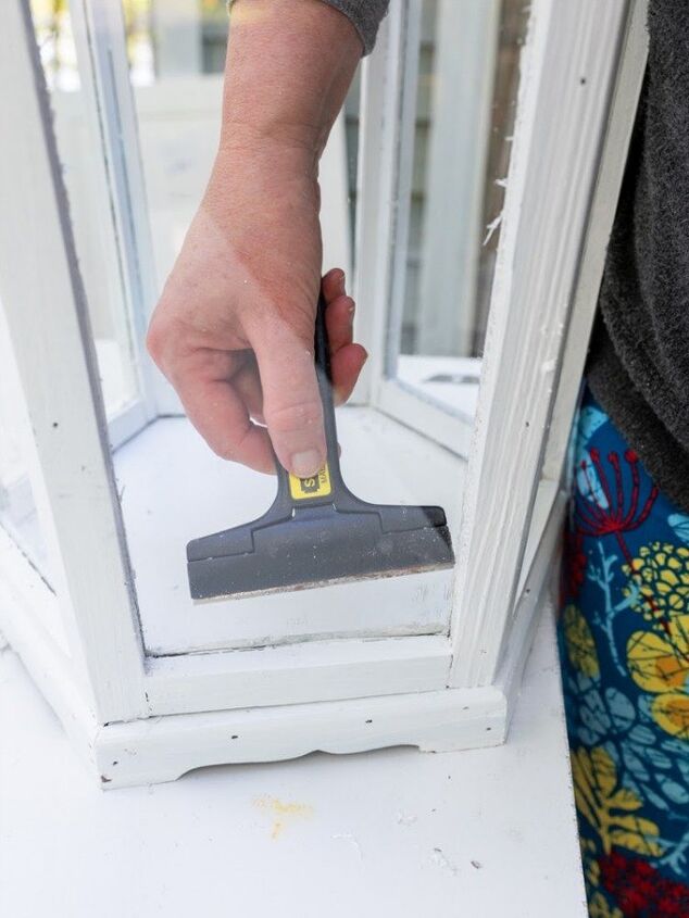 diy farmhouse chic painted wood lanterns