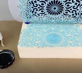 diy wooden jewelry box, Peel up the stencil