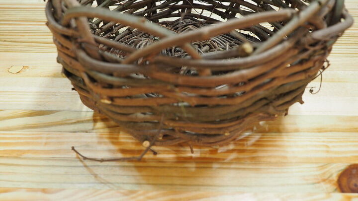bricolaje cmo hacer una cesta redonda con vides silvestres
