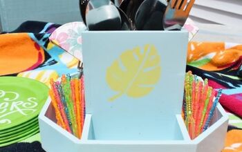 Utensil Caddy for a Tropical Party