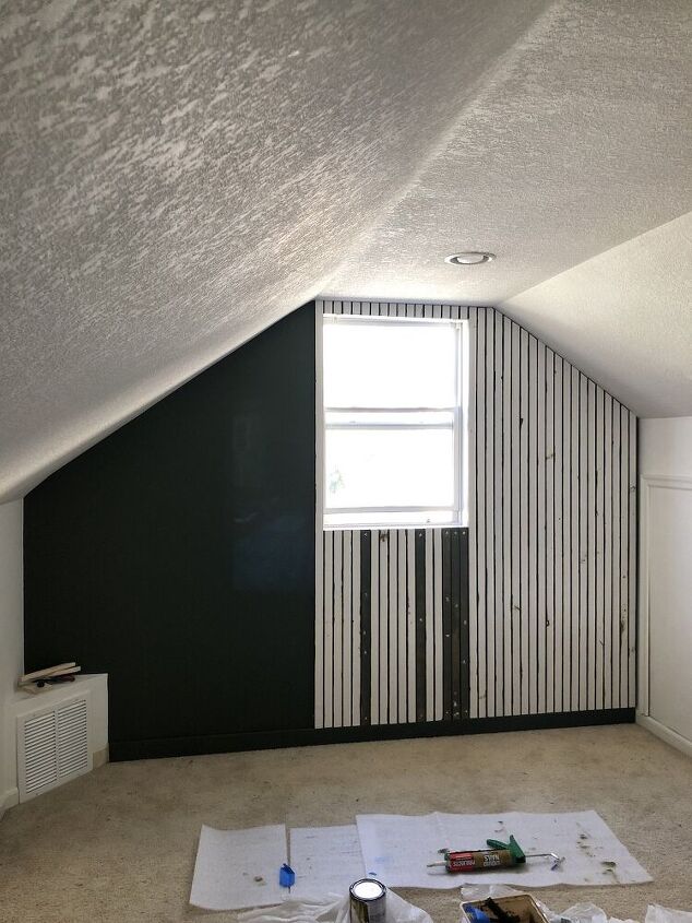 moody master bedroom slat wall