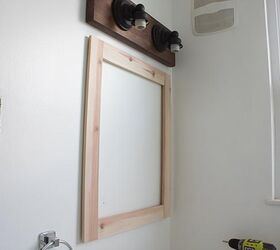 how to frame a bathroom mirror
