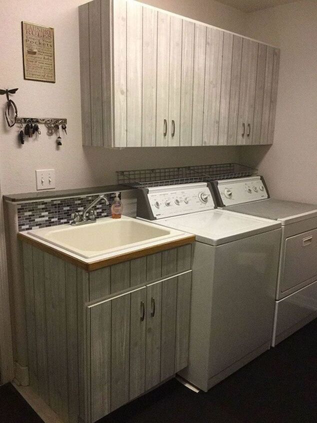 s 13 contact paper ideas most people have never thought of, Inexpensive Laundry Room Makeover