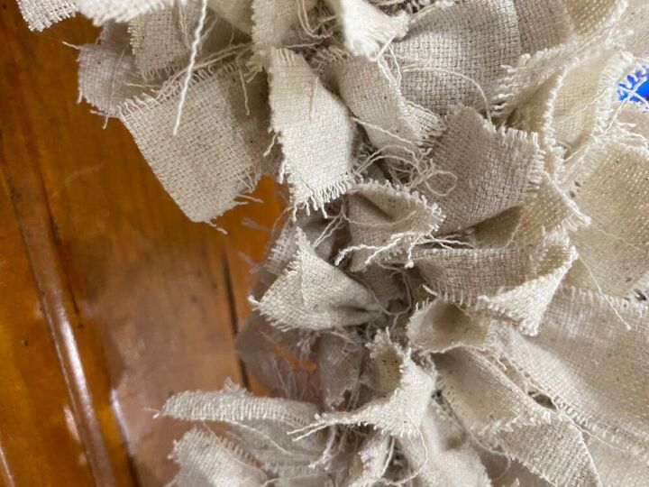 drop cloth rag wreath