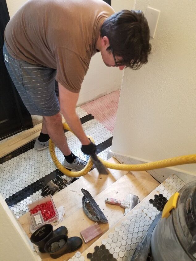 diy vintage inspired hex floor tile part 2