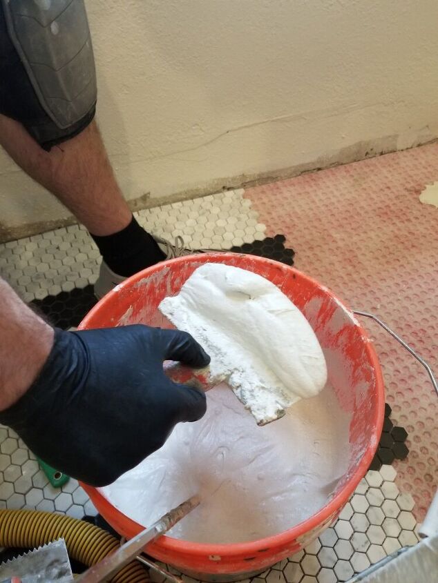 diy vintage inspired hex floor tile part 2