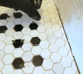 diy vintage inspired hex floor tile part 2