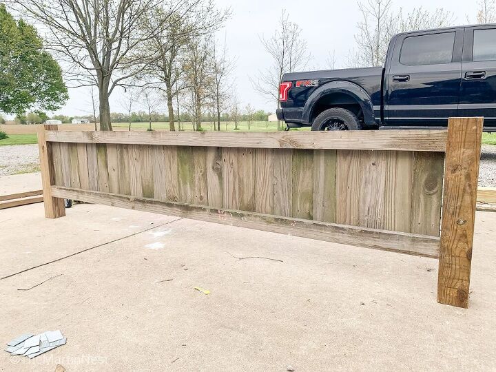 raised bed planter from old picket fence panels