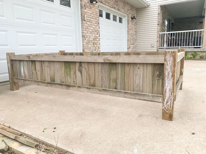 raised bed planter from old picket fence panels