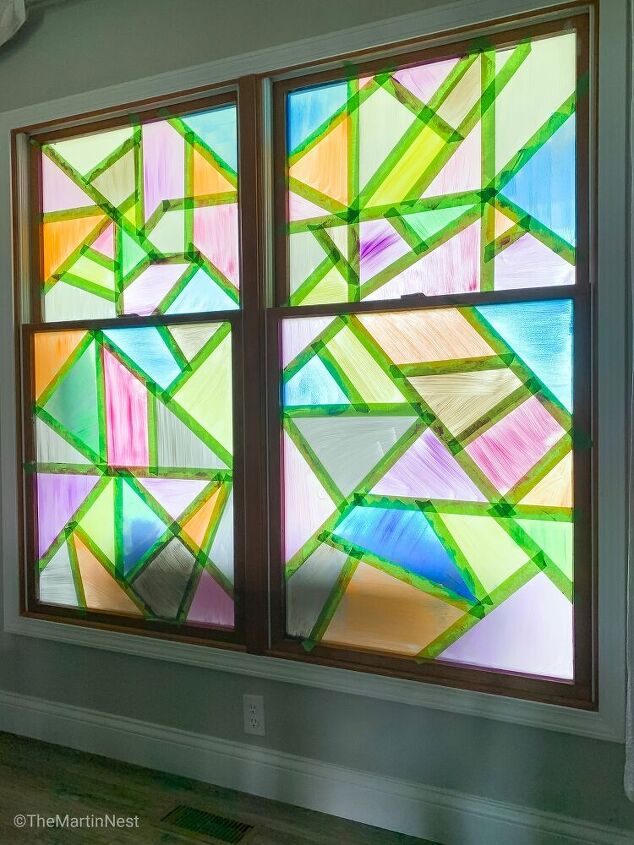 faux stained glass arte de la ventana