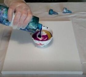 upcycle old jars with this acrylic pour candle project, Prepare the Paint