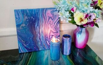 Upcycle Old Jars With This Acrylic Pour Candle Project