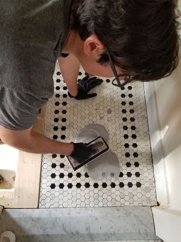 diy vintage inspired hex floor tile part 2