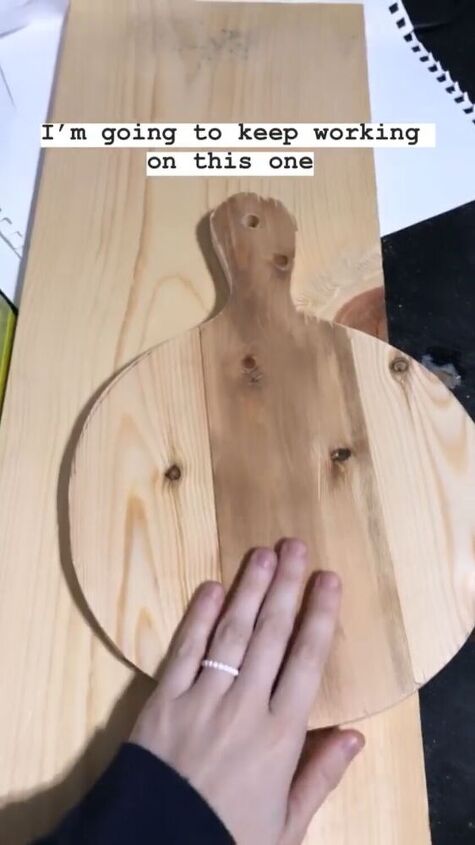 tabla de cortar decorativa de madera de desecho