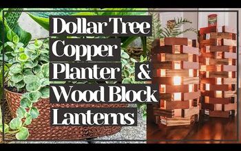 Linternas de bloques de madera de Dollar Tree