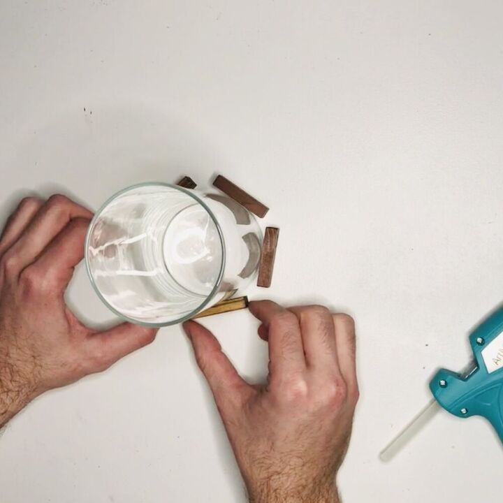 dollar tree wood block lanterns