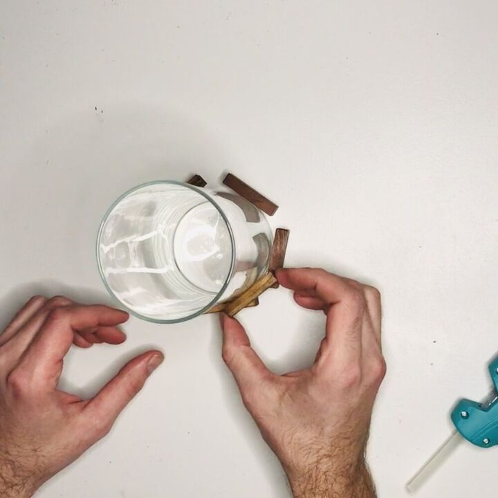 dollar tree wood block lanterns