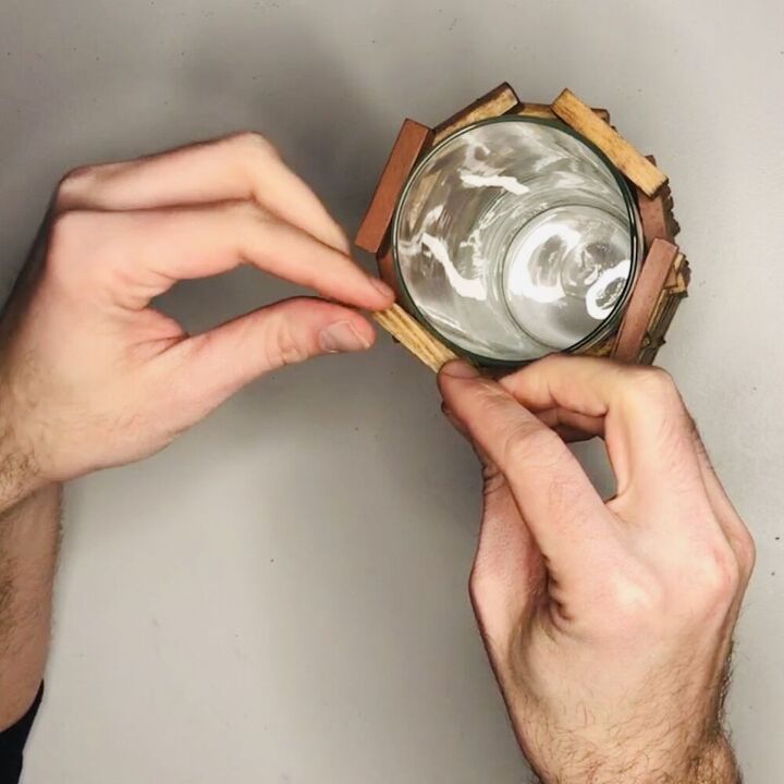 dollar tree wood block lanterns