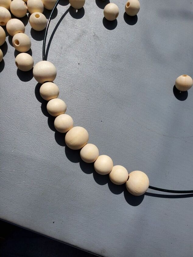 wooden bead wreath for under 5