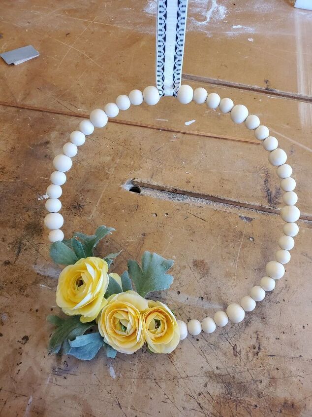 wooden bead wreath for under 5