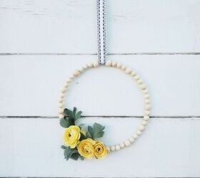 Wooden Bead Wreath for Under $5
