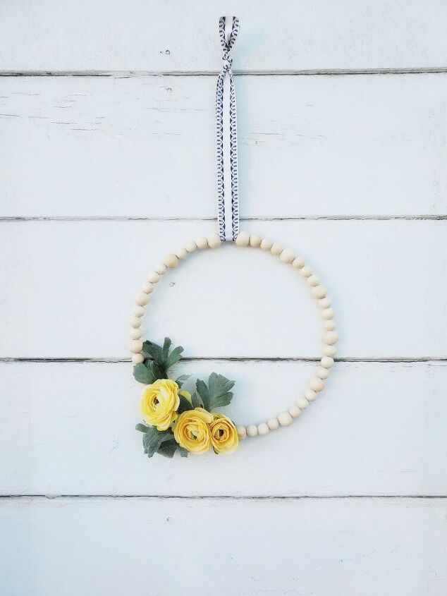 wooden bead wreath for under 5