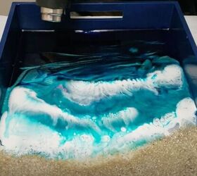 bring the beach home with these resin pour projects, Keep Moving the Color