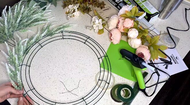 tutorial de la corona de flores de granja fcil de hacer