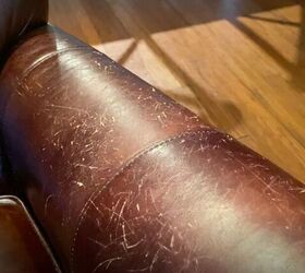 como repair scratch on leather sofa