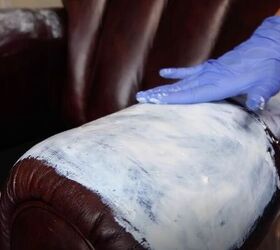 learn how to quickly repair scratched leather with a kit, Smooth with Your Hand