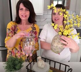 turn a dollar store vase into an aged faux stone planter, DIY Faux Stone Vase