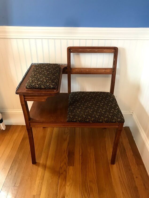 how to upcycle a telephone chair or gossip bench, The Before Shot