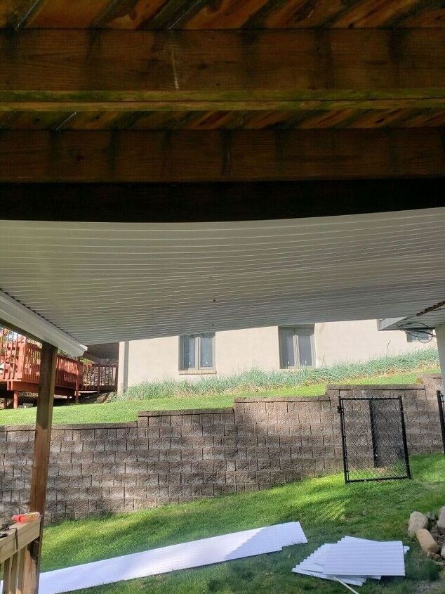 como transformei o espao sob meu deck em um ptio coberto