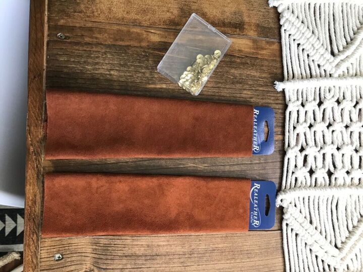 faux leather hanging straps for a gallery wall