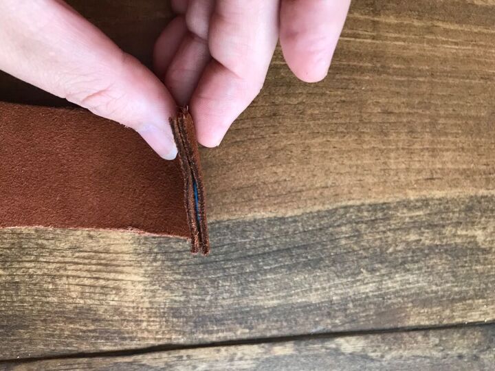 faux leather hanging straps for a gallery wall