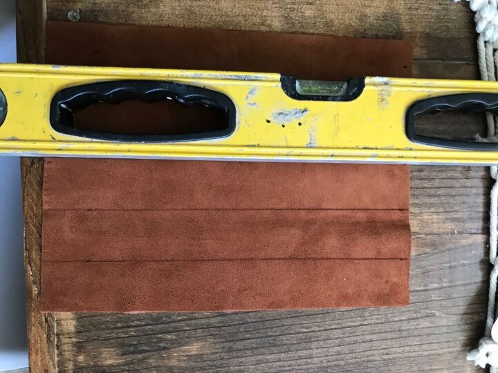 faux leather hanging straps for a gallery wall