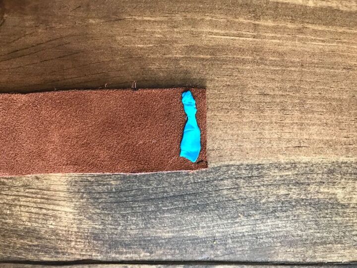 faux leather hanging straps for a gallery wall