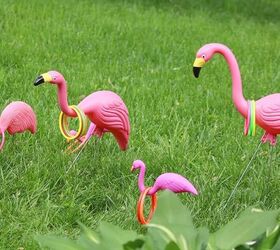 how to make a diy flamingo ring toss yard game
