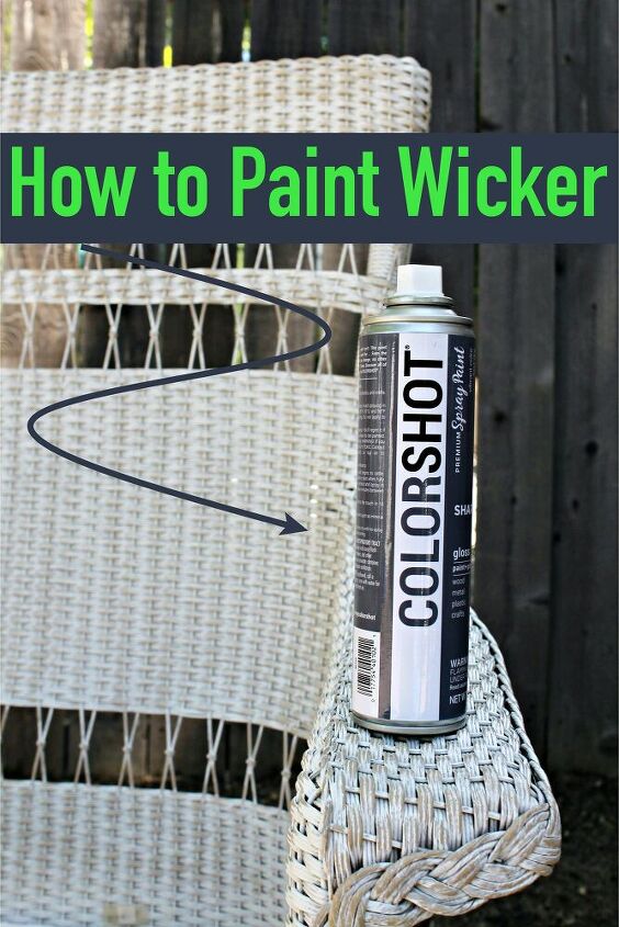 how to paint wicker and a wicker chair makeover
