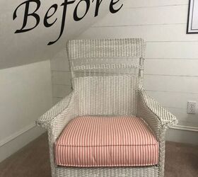 how to paint wicker and a wicker chair makeover
