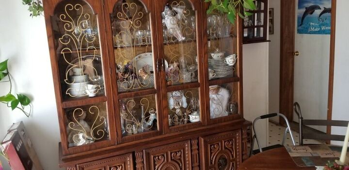 how could i update this 80 s china cabinet