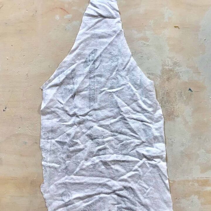 maceta de cemento recubierta de tela con vdeo